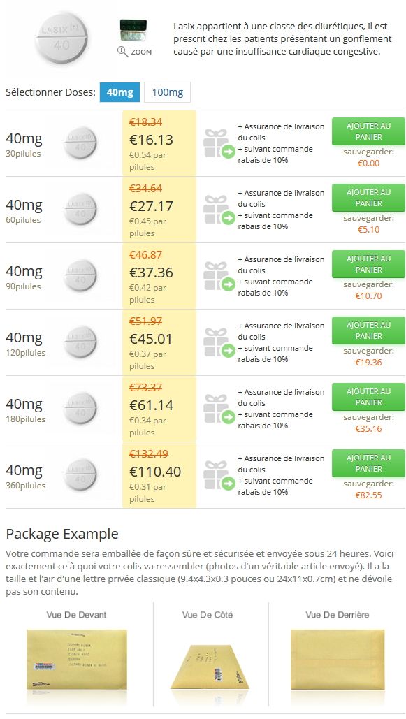 Acheter Pilule Lasix 40 mg Pour Bander
